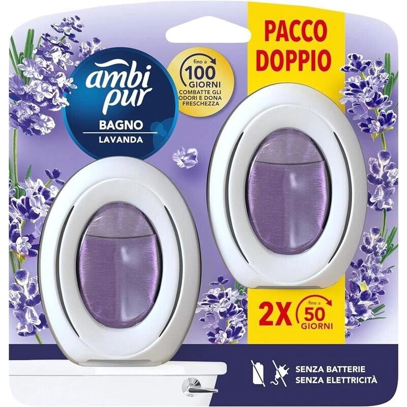 AMBI PUR BAGNO PROFUMATORE PER AMBIENTI FRAGRANZA LENOR LAVANDA TECNOLOGIA ELIMINA ODORI FINO A 50 GIORNI