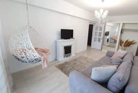 Camino Elettrico da Pavimento 99,7x103,4x27 cm Effetto Fiamma 2000W Marina & Galileo silver Bianco