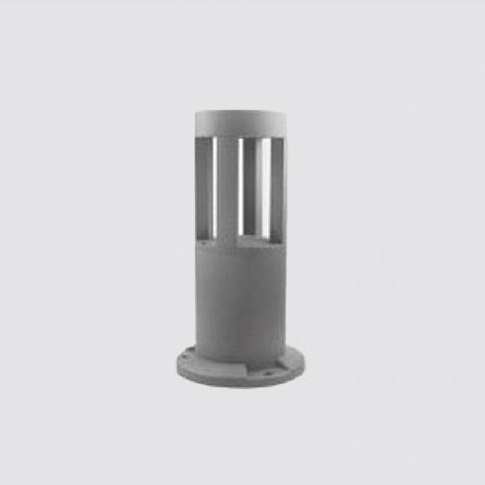 Trade Shop - Lampada Da Terra Segnapasso Grigio Da Giardino Ip65 In Alluminio Vetro 12w Es59 -