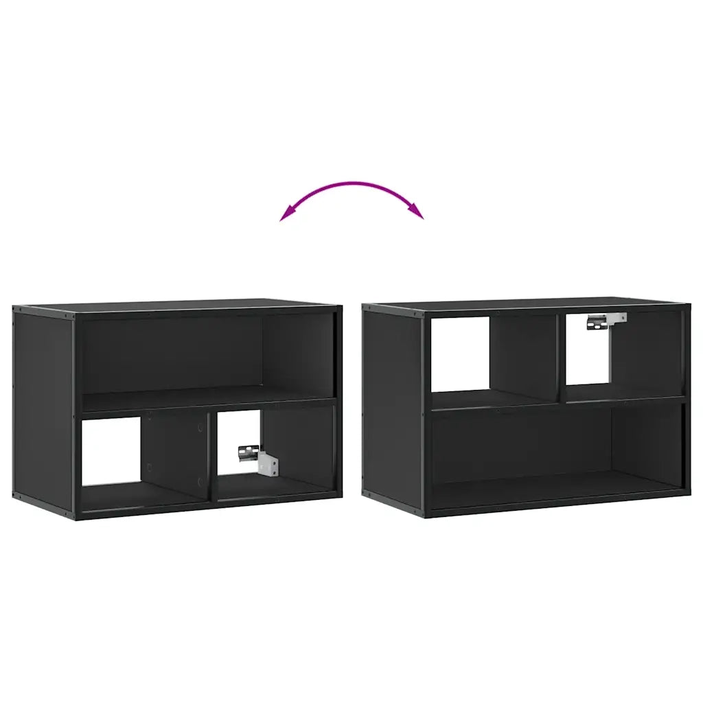 Mobile TV | Armadietto TV | Mobile Porta TV Nero 60x31x39,5cm in Truciolato e Metallo