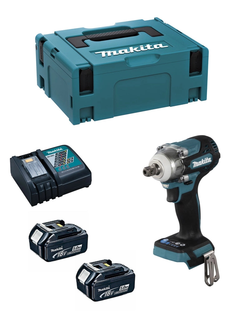Avvitatore ad Impulsi MAKITA DTW301RTJ (2 x 5,0 Ah + DC18RC + MAKPAC 2)