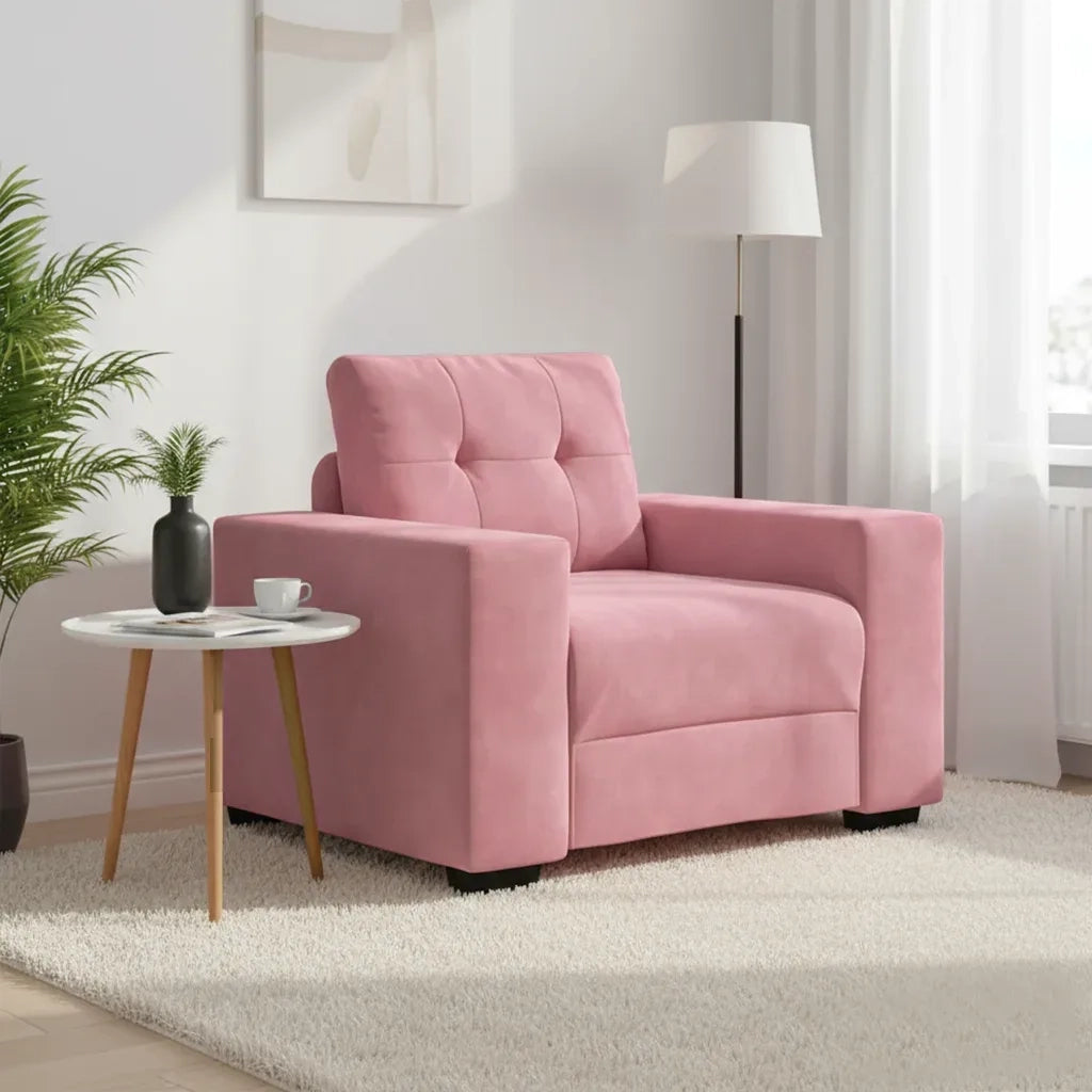 Divano Sedia Rosa 60 cm Velluto