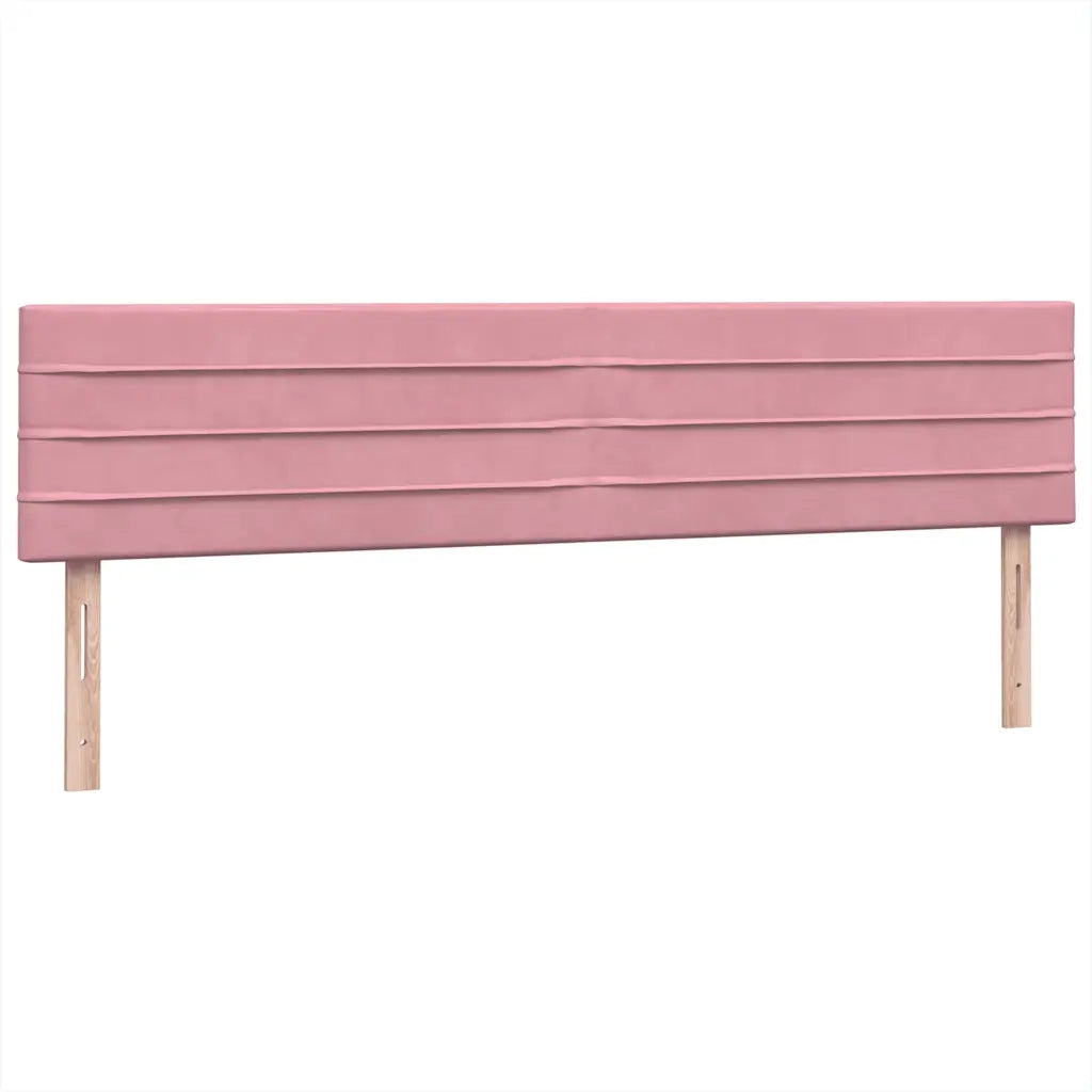 Letto a Molle con Materasso e LED Rosa 180x210 cm in Velluto 3316994