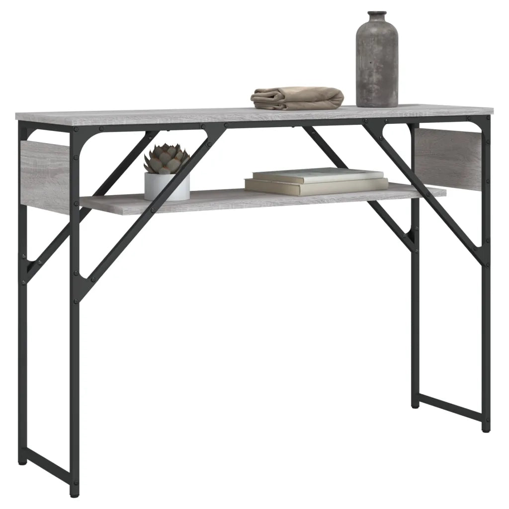 Tavolo Consolle | Tavolo d'Ingresso Ripiano Grigio Sonoma 105x30x75cm Multistrato