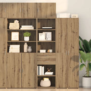 Credenza con Cassetto-Buffet-Armadio da cucina Rovere artigianale 50 x 42,5 x 225 cm