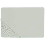 Lenzuolo con angoli cotone verde chiaro 140 x 200 cm con bordi elastici modello classico a tinta unita camera da letto classica