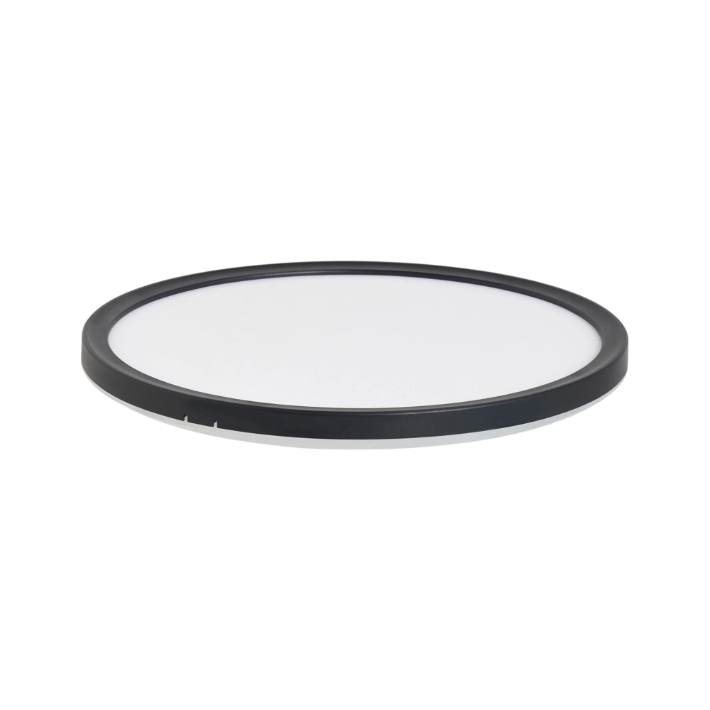Plafoniera LED Nero 42 cm Sintetica Rotonda Pannello Luminoso LED a Filo Soffitto con Telecomando