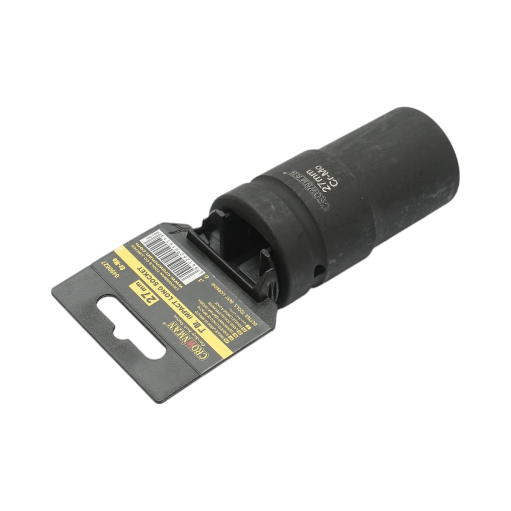 Chiave a bussola a impatto Crownman da 27 mm, quadrata da 1 pollice, in acciaio Cr-Mo