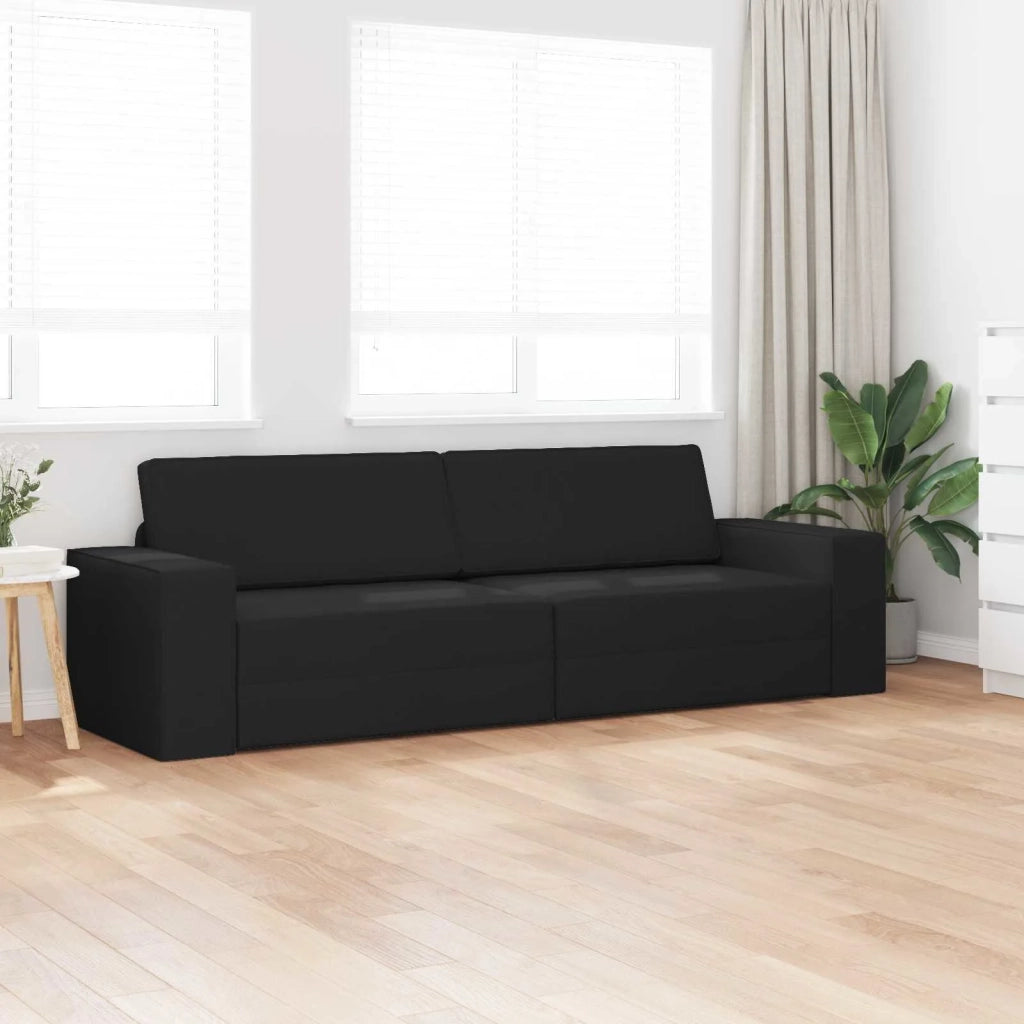 Divano letto | Sof¨¤ letto | Letto singolo Nero 245 x 78 x 77 cm Tessuto
