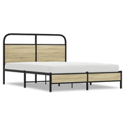 Letto matrimoniale | Letto per adulti | Giroletto senza Materasso Rovere Sonoma 140x200cm in Truciolato