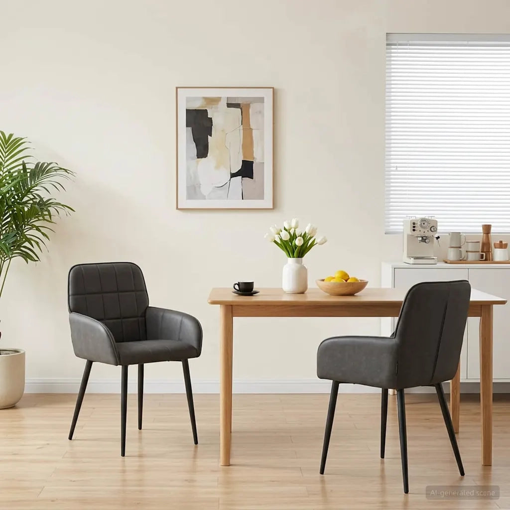 Sedie da pranzo 2 pcs Similpelle Nero 56,5 x 50 x 86 cm 42034281