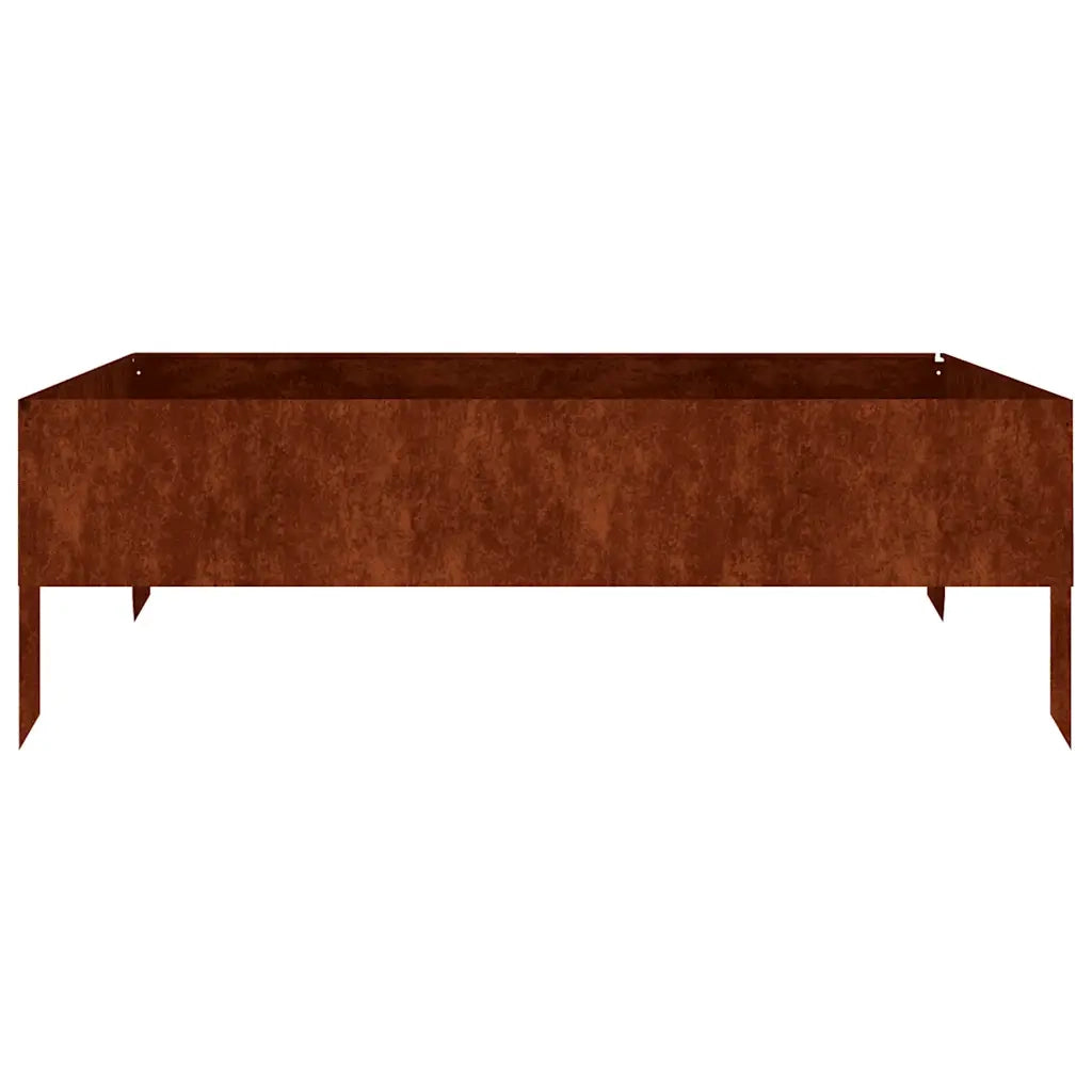 Fioriera Rialzata da Giardino 100x100x33,5 cm in Acciaio Corten 824515