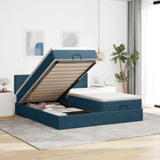 Pouf Letto con Materassi e LED Blu Scuro 200x200cm Velluto 3312915