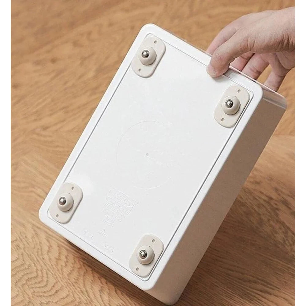 Trade Shop - Set Di 4 Mini Ruote Rotelle Girevoli A Sfera Autoadesive Per Mobili Scatole Portaoggetti -