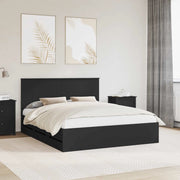 Struttura del letto-Giroletto Nero 160 x 200 cm Legno Ingegnerizzato 700032