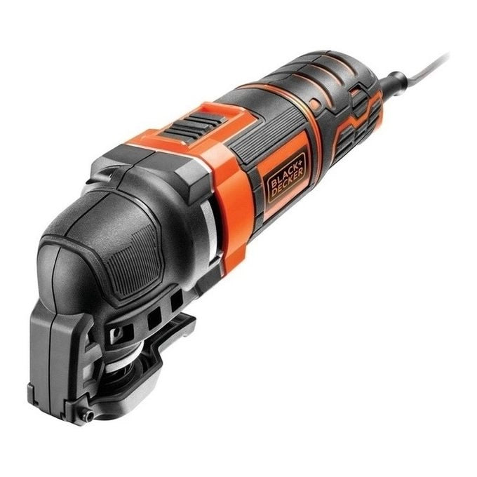 BLACK+DECKER MT300KA-QS Utensile Multifunzione Oscillante 300 W Velocita' 10000-22000 OPM Cambio Accessori Super-Lok con Adattatore Universale colore Nero Arancione