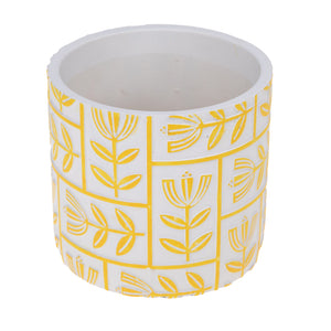 Set 6 Contenitori Decorativo Disegno Rilievo Ø 11 H 10 cm