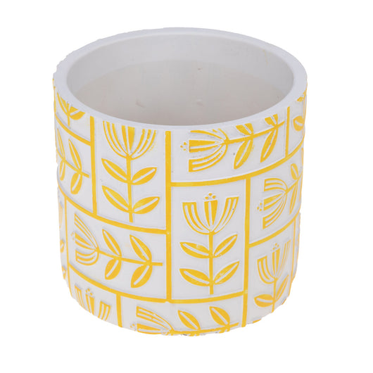 Set 6 Contenitori Decorativo Disegno Rilievo Ø 11 H 10 cm