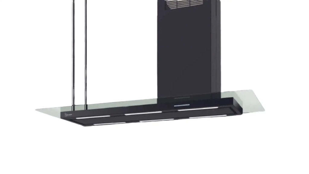 CAPPA ELEA ISOLA STYLE CON VETRO cm146 Destra - Nera - 800 m3/h