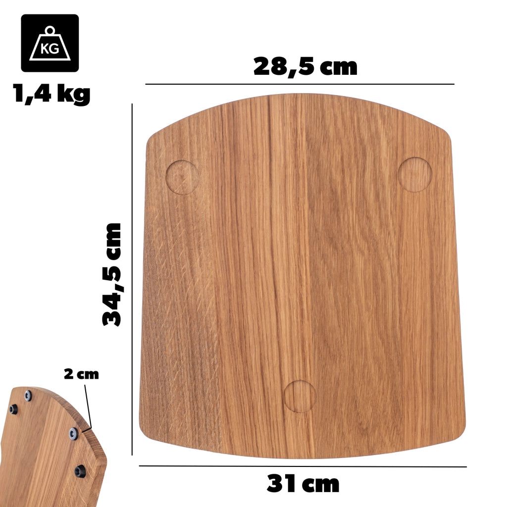 Supporto in legno KADAX per Thermomix Thermomix Tm6 Tm5 Rovere 34x28 cm
