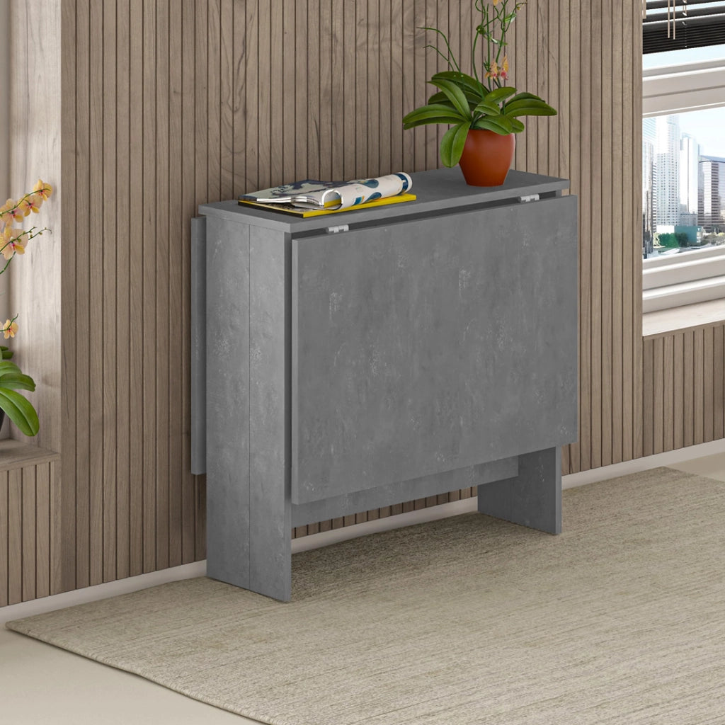 Tavolo consolle allungabile Artemio 30-130x76 cm Salvaspazio Legno Grigio Retro