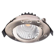 Trade Shop - Faretto Incasso Tondo Slim Luce Box Doccia Led 8w Orientabile Dimmerabile Nichel -