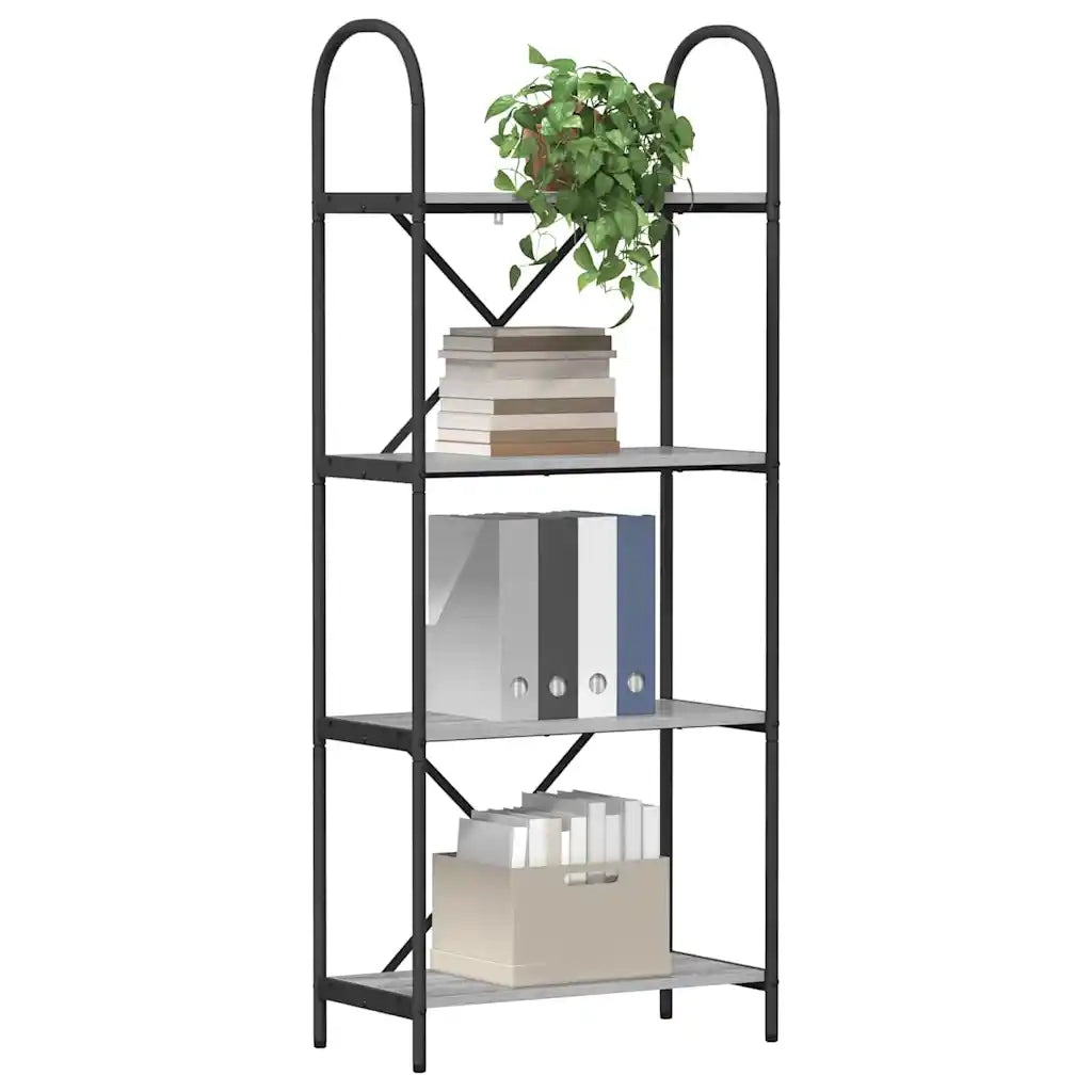 Libreria Grigio Sonoma 60 x 30 x 146 cm Legno multistrato
