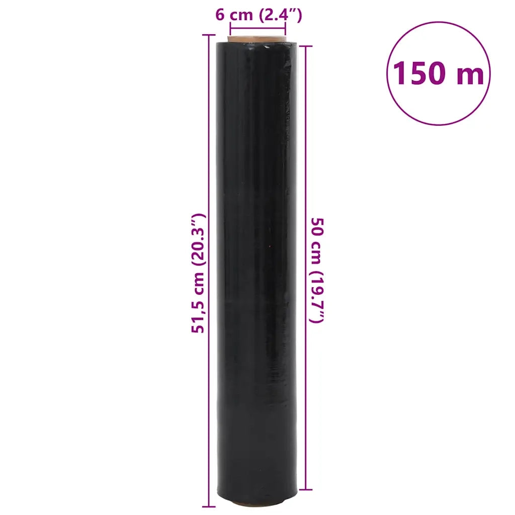 Film Estensibile 6 pz Nero 30 ?m 50 cm x 150 m
