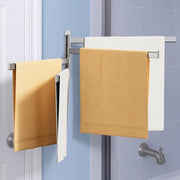 Supporto asciugamano per bagno con 4 braccia, 50CM, 180° di rotazione, in acciaio inossidabile.