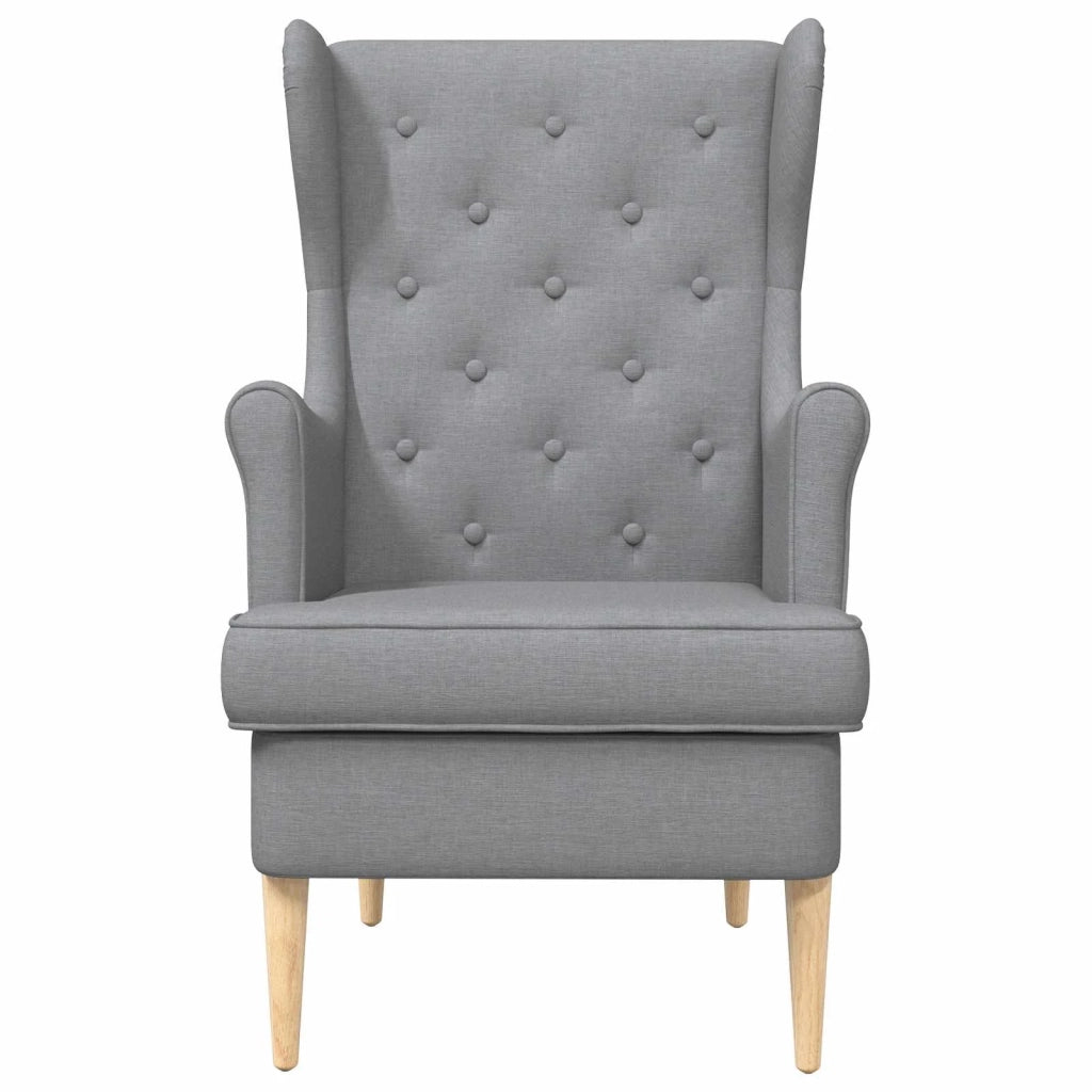 Poltrona Grigio Chiaro Tessuto