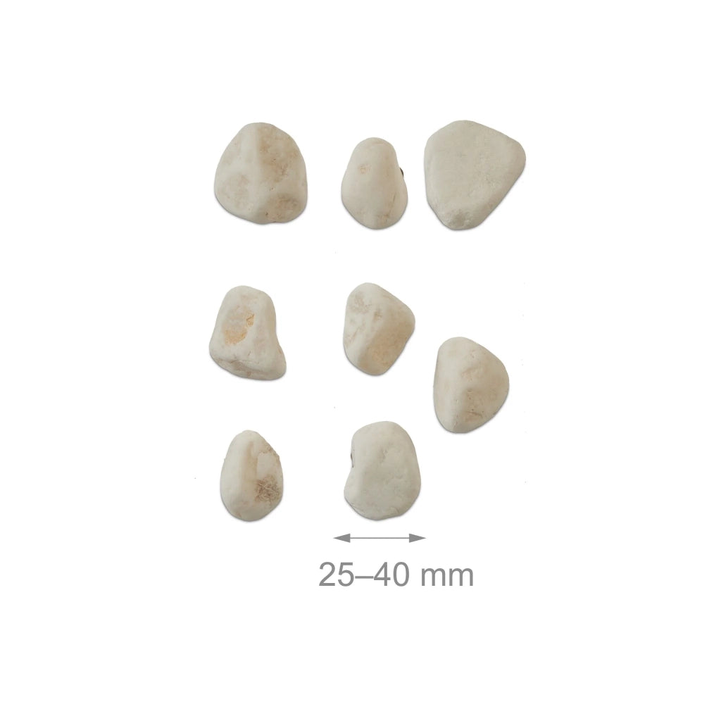 Lotto di 5 kg di ghiaia decorativa da esterno e interno per delimitare aiuole, matrimoni, in marmo bianco 13_0013913