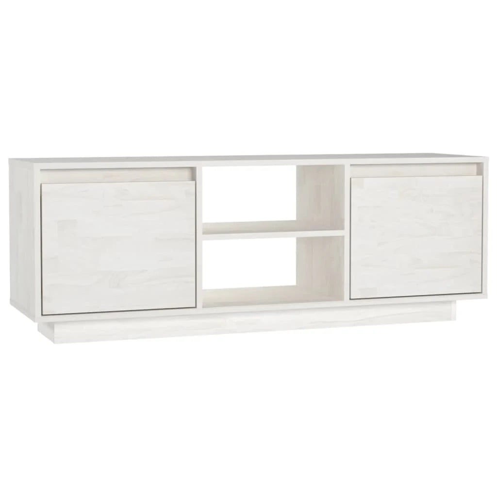 Mobile TV multimediale scaffale TV credenza mobile TV sala da pranzo soggiorno camera da letto 110 x 30 x 40 cm legno di pino massiccio bianco 02_0025720