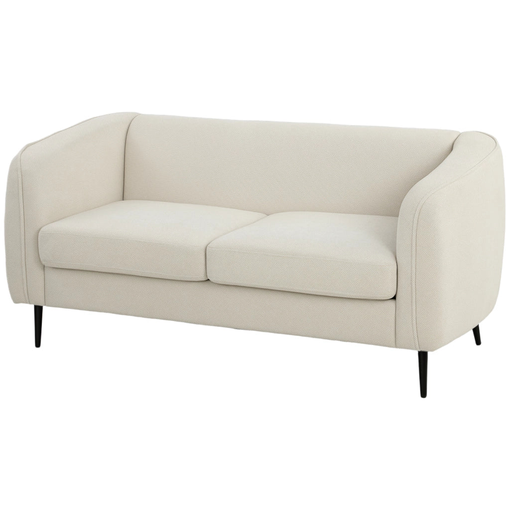 Divano 2 posti in velluto ¨C Xylo ¨C beige 160 cm con cuscini