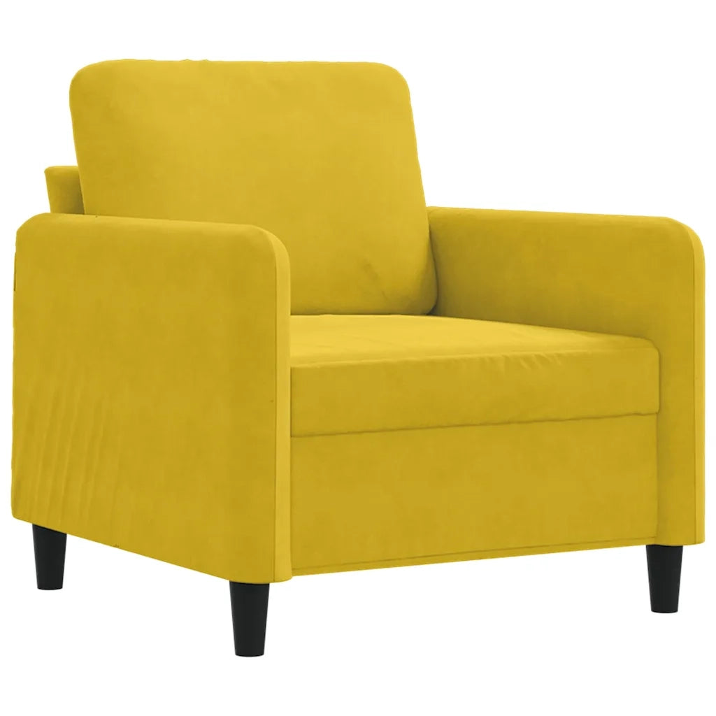 Poltrona Giallo 60 cm Velluto 359428