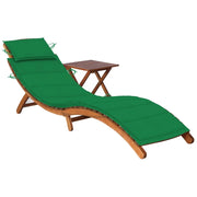 Lettino prendisole sedia a sdraio lettino prendisole letto da giardino mobili da esterno per patio con tavolo e cuscino legno di acacia 02_0012637