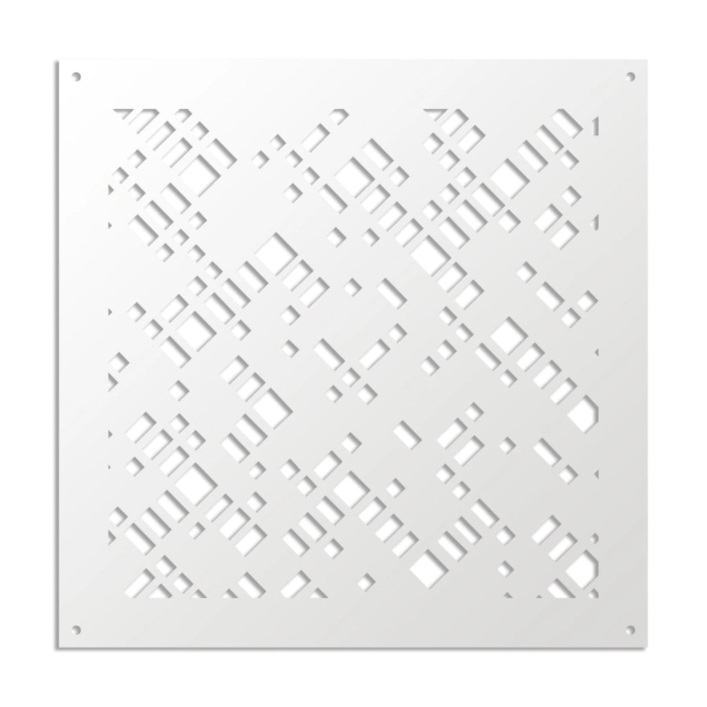PIXEL - Pannello in PVC traforato - Parasole Colore: bianco, Misura: 98x98 cm
