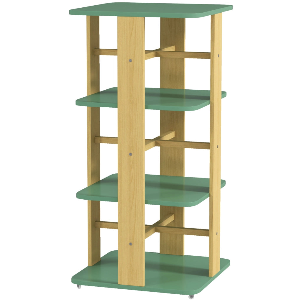 Libreria bambini con rotelle 3 ripiani ¨C Xylo ¨C legno verde per cameretta