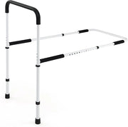 Barra di Supporto per Letto, Barra Regolabili in Lunghezza e Altezza, Sponda Letto Anziani in Metallo Ricoperti di Schiuma per Anziani, Bambini e Disabili, Portata 160 kg