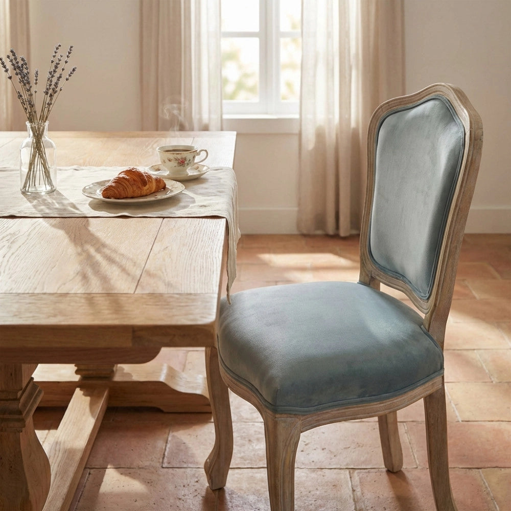 SEDIA CHARLENE IN VELLUTO GRIGIO