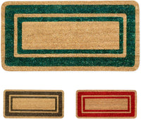 Zerbino Cocco Naturale Esterno Porta Entrata Retro Antiscivolo Raschiafango 40X80 Cm Verde