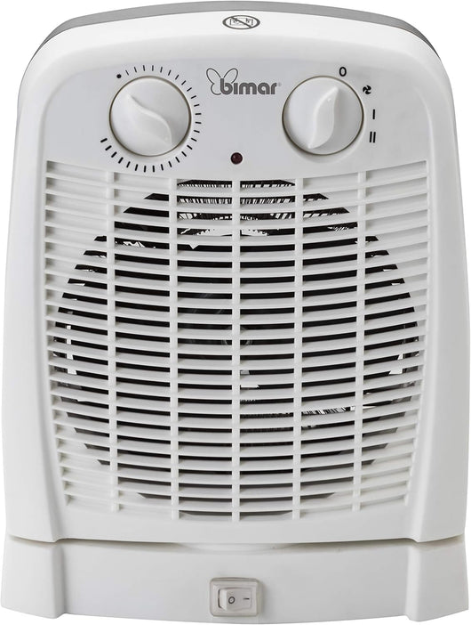 Bimar HF195 Stufa elettrica Termoventilatore Elettrico da 2000W a Basso Consumo con Termostato Regolabile