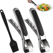 Set per Airfryer - Accessorio con Borstel in Silicone e Gancio in Acciaio Inox per Protezione Antiscivolo.