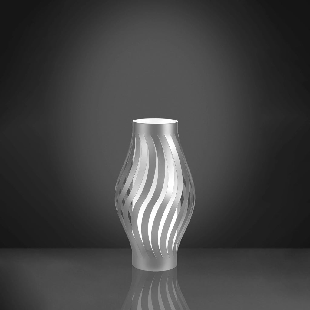 Lampada Da Scrivania-Ufficio Moderna Helios Polilux ® Argento 1 Luce E14
