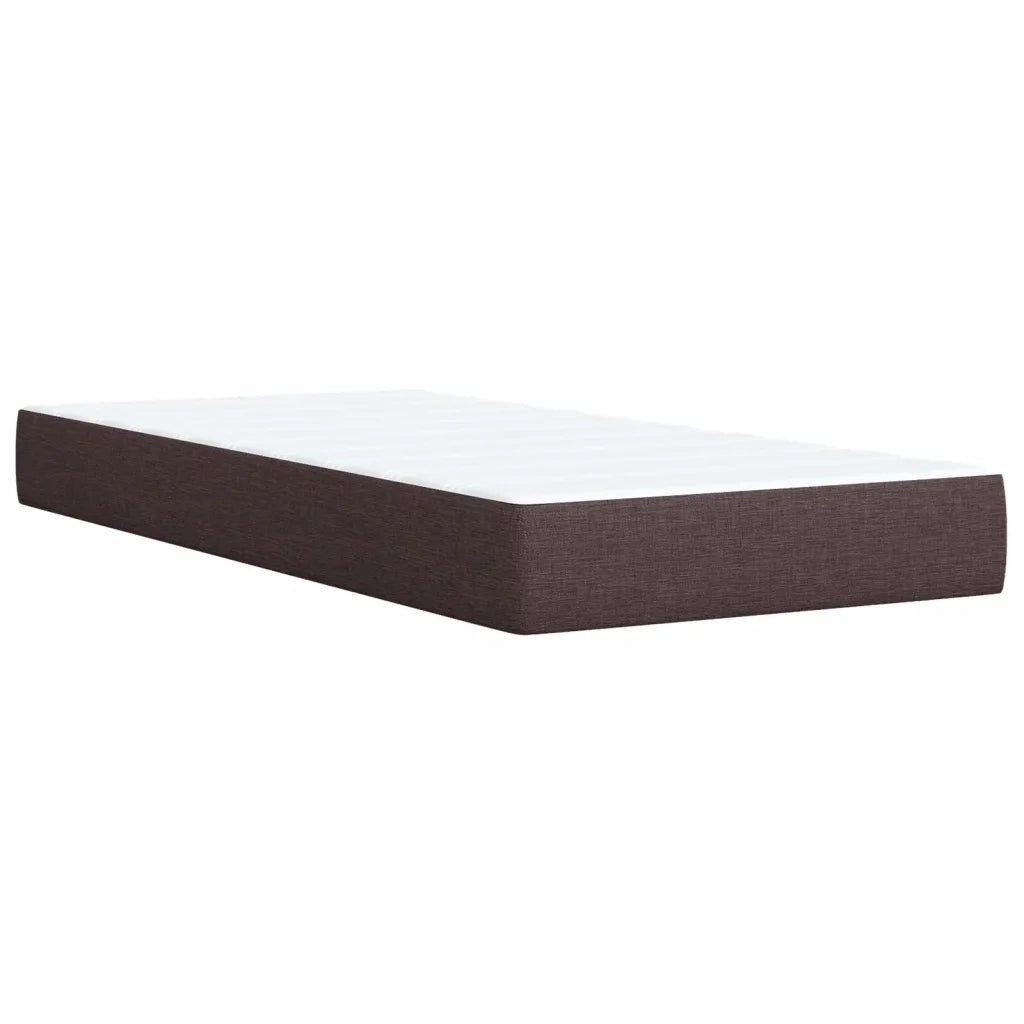 Giroletto a Molle con Materasso Marrone Scuro 90x190cm Tessuto 3292646