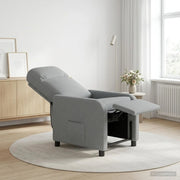 Divano Sedia-Poltrona reclinabile Grigio Chiaro Tessuto 343565
