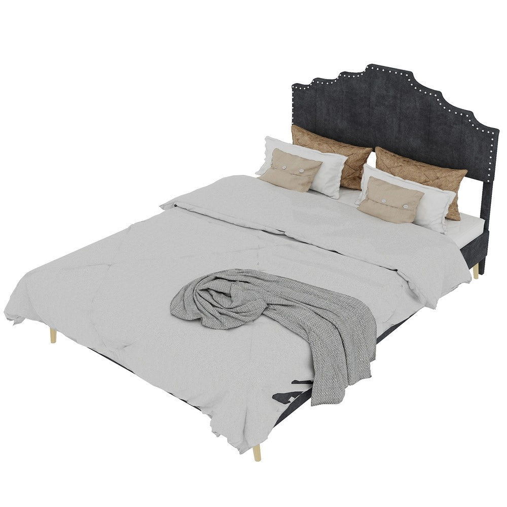 Letto Contenitore Imbottito ¨C MINIMAL ¨C Grigio 160x200