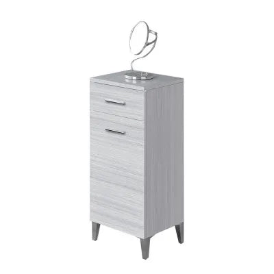 Base multiuso 35x34 cm grigio con anta reversibile e cassetto Desya