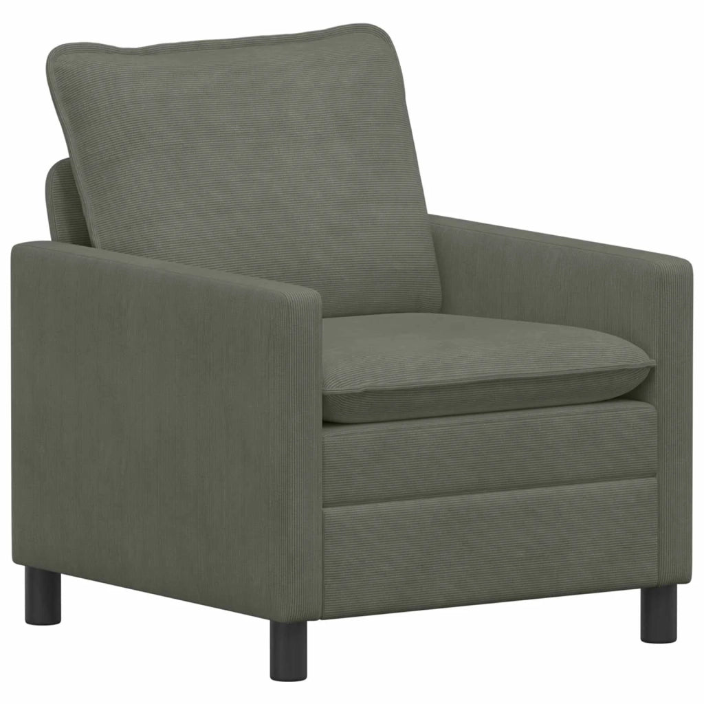 Set di divani 2 pcs Grigio Chiaro Tessuto