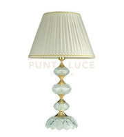 LUME/G. DALLAS ORO E CRISTALLO CON PARALUME D.40CM 1 LUCE ATTACCO E28