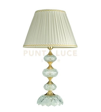 LUME/G. DALLAS ORO E CRISTALLO CON PARALUME D.40CM 1 LUCE ATTACCO E28